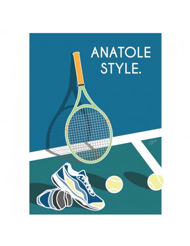 Tennis style. US Open personnalisé - bois brut votre