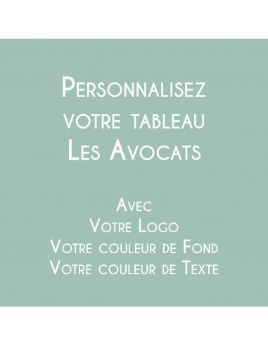 LES AVOCATS personnalisés Fin de série