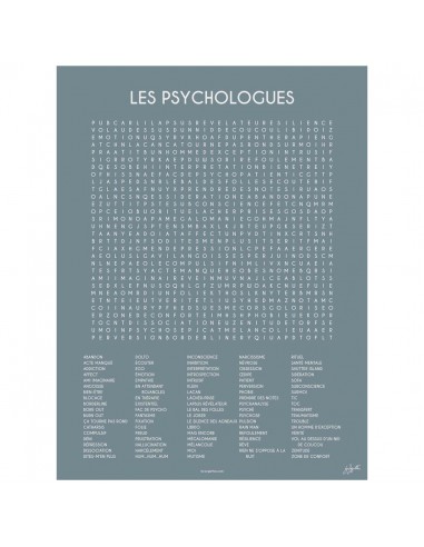 LES PSYCHOLOGUES 50x70 cm Véritable concentré