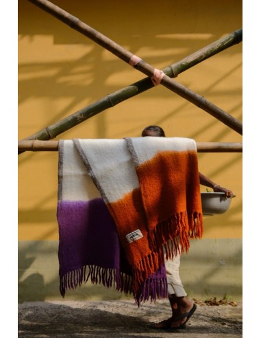 Plaid Laine 83 Terracotta/Violette plus qu'un jeu 