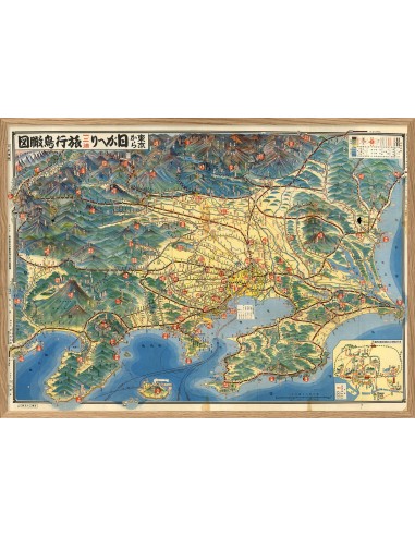 Affiche Tourist Map of Tokyo le concept de la Pate a emporter 