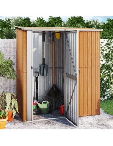 Cabane de Jardin en Acier Galvanisé à Aspect Bois 50-70% off 