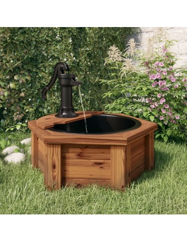 Fontaine De Jardin Rustique En Bois Avec Pompe Électrique en ligne des produits 