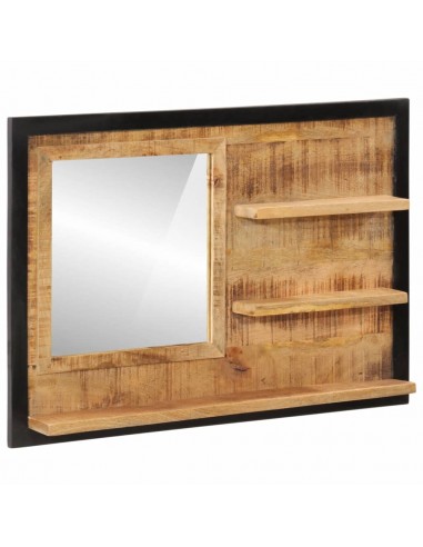 Miroir Mural Rustique avec Étagères en Bois de Manguier prix pour 