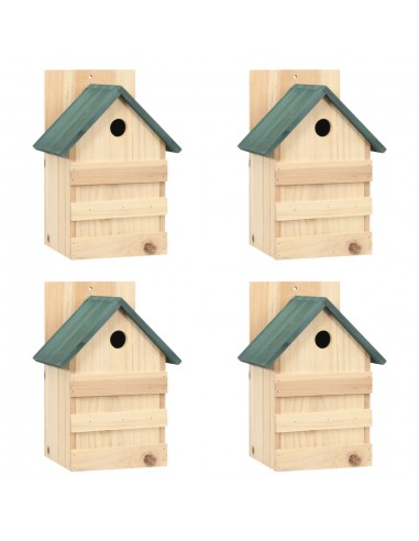 Nichoirs 4 Pcs 23X19X33 Cm Bois De Sapin paiement sécurisé