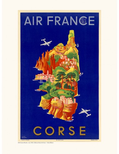 Affiche Corse - Air France Economisez 