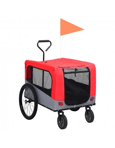 Remorque de Vélo et Poussette Convertible 2-en-1 pour Animaux Fin de série