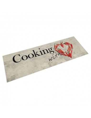 Tapis Antidérapant Cuisine en Velours Design "Cooking With Love" l'achat 