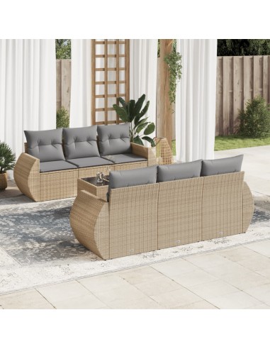 Salon De Jardin Résine Tressée Avec Coussins 7 Pcs meilleur choix