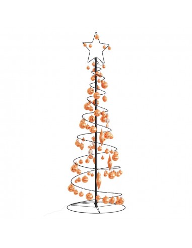 Sapin Spirale LED Lumineux Avec Boules 100 LED Cuivre prix pour 