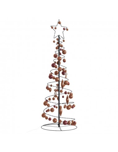 Sapin Spirale LED Lumineux Avec Boules 100 LED Marron Jusqu'à 80% De Réduction