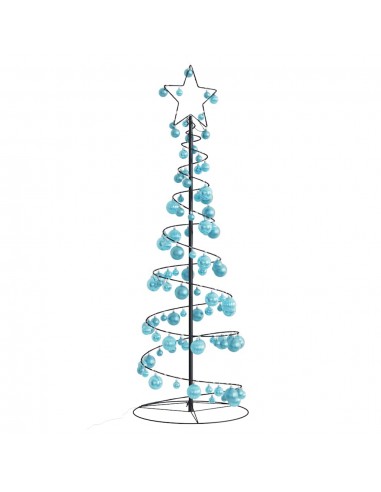 Sapin Spirale LED Lumineux Avec Boules 100 LED Turquoise shop