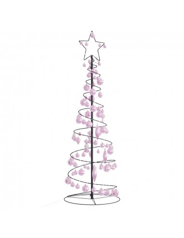 Sapin Spirale LED Lumineux Avec Boules 100 LED Rose store