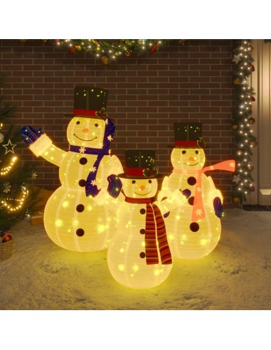 Décoration de Noël Figurines Bonhomme de Neige LED 270 LED 81x60x125 cm 2023